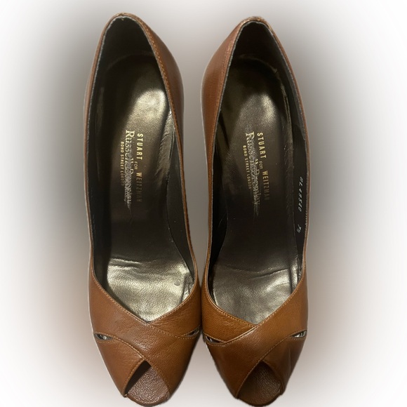 Stuart Weitzman for Russell Bremley Bond Street London, Size 7.5, Brown Heel - Picture 16 of 16